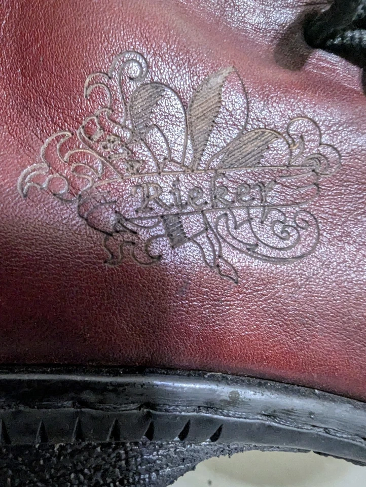 Rieker Anti Stress Rebecca Size EU 40 (US 8.5) Side Zip Ankle Heel Boots, Red. - Image 3 of 4