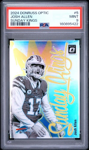 Josh Allen - 2024 Panini Donruss Optic -Sunday Kings #5 (Bills) - PSA 9
