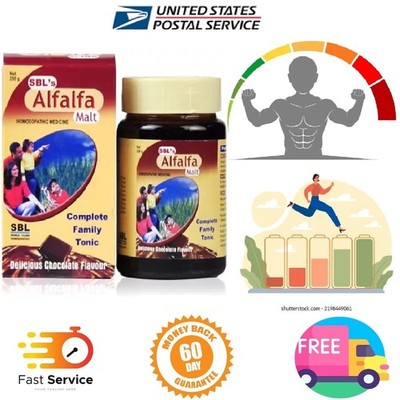 SBL Alfalfa Malt (250g) Complete Family Tonic with delicious Chocolate flavor