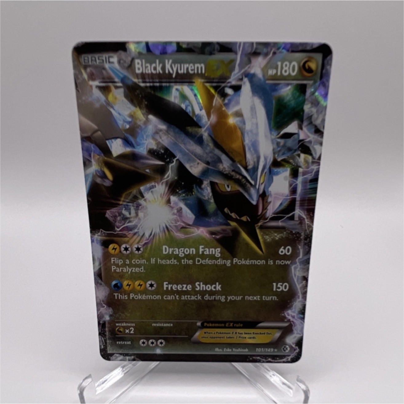 Black Kyurem EX 101/149 Boundaries Crossed Ultra Rare Holo 180HP Basic English