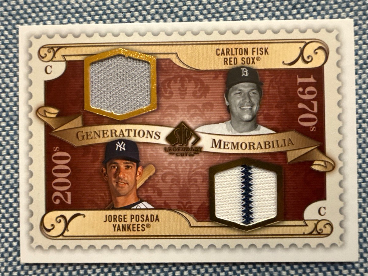Carlton FISK Jorge POSADA🔥2009 SP Legendary Cuts Generations Dual