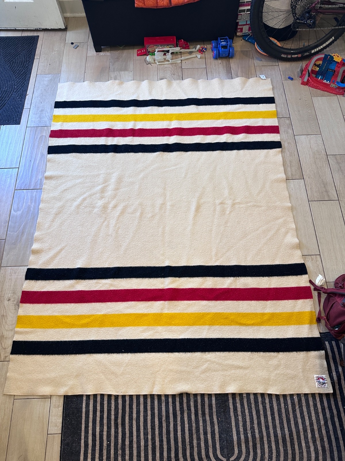 100% Virgin Wool Striped 60 X 80"