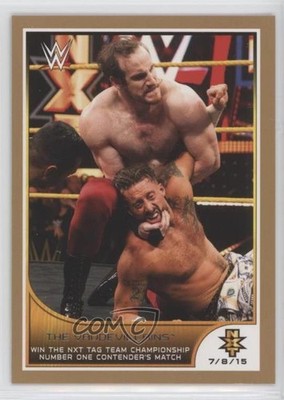 2016 Topps WWE Road to Wrestlemania NXT The Vaudevillains #101 Patch Tag 0x1
