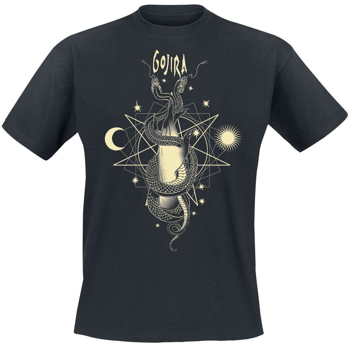 Футболка Gojira Herren Celestial Snakes schwarz Band-Товары Группы 4690₽