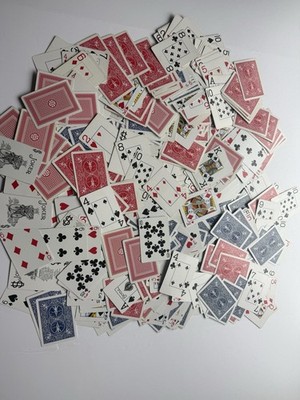 Loose Lot Of Playing Cards Majority Bicycle Red And Blue Crafting Decor