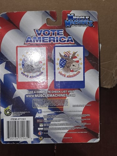 MUSCLE MACHINES VOTE AMERICA 1966 FORD MUSTANG 1/64 DIECAST - 66 MUSTANG - Picture 4 of 5