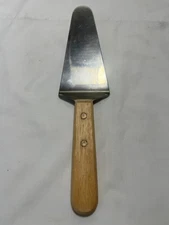Vintage Himark Cake Pie Server Stainless Steel wood handle taiwan free shipping