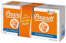 2 x Brandt Marken-Zwieback: Original Weizen-Snack in 450g-Großpackung!