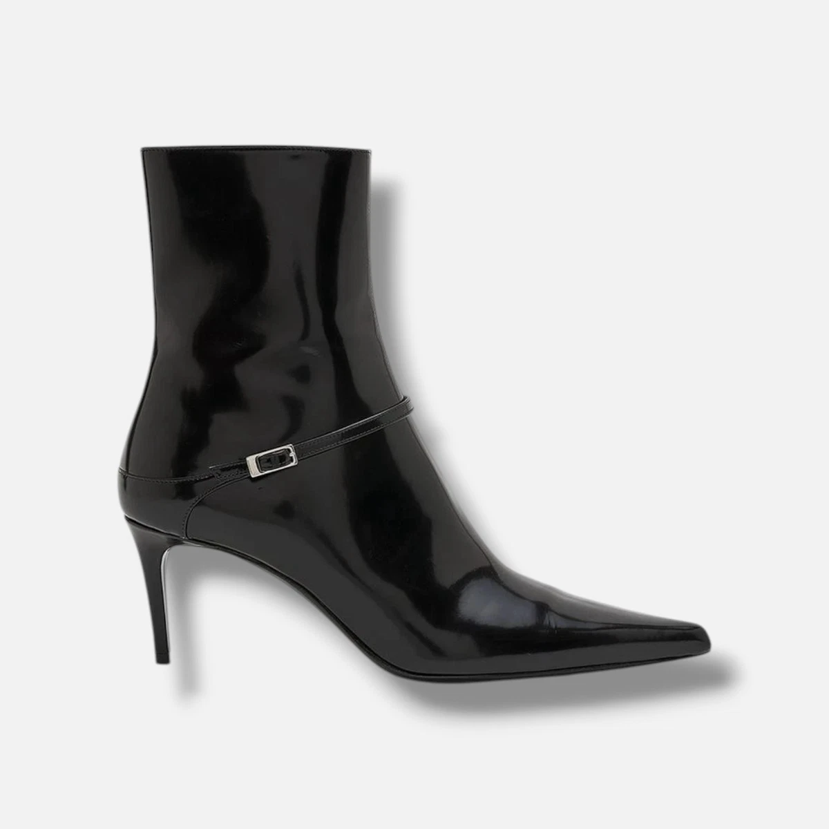 Saint Laurent Patent Leather Black Boots for Women for sale | eBay