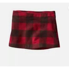 NEW Gap kids girls Skirt 5 6 buffalo plaid check wool red Brown holiday lodge