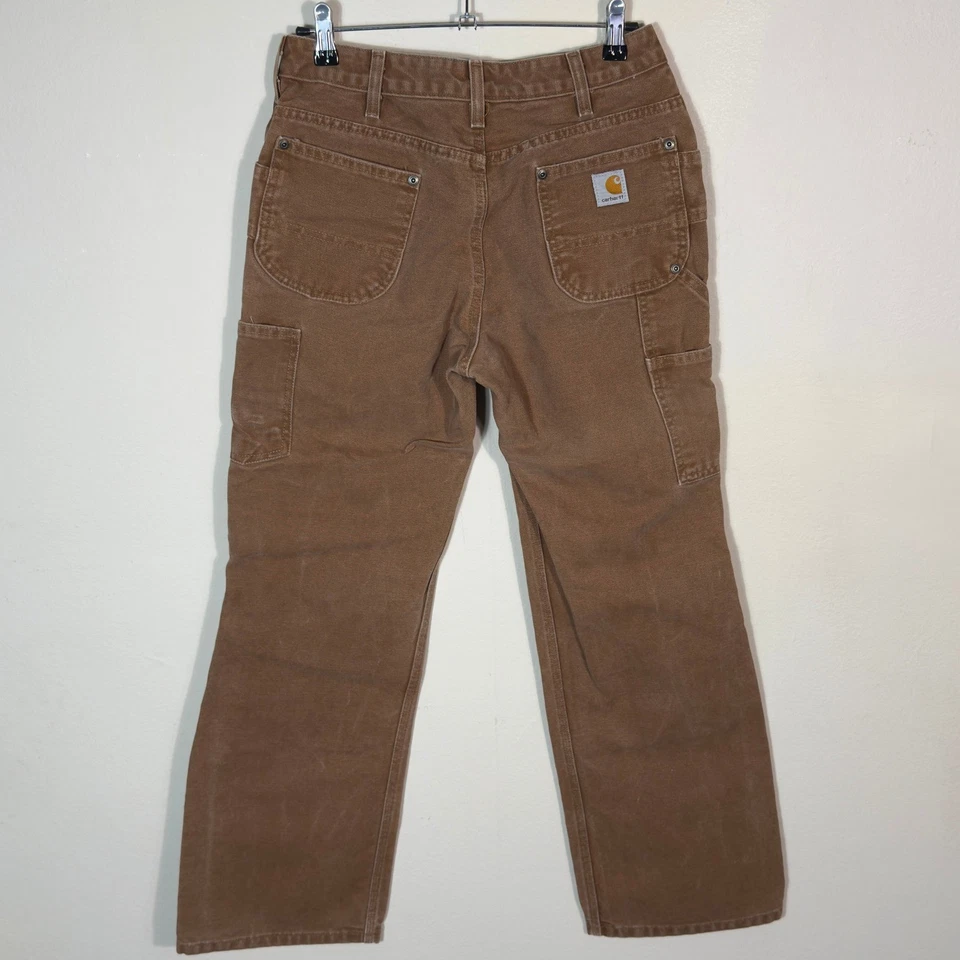 Брюки плотника женские Carhartt WB136 BRN для тяжелой работы универсальные до колена коричневые - Изображение 2 из 4