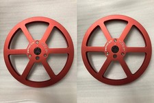 New One Pair Pioneer Red 7'' Tape Reel Light Metal Aluminum Take Up Reel