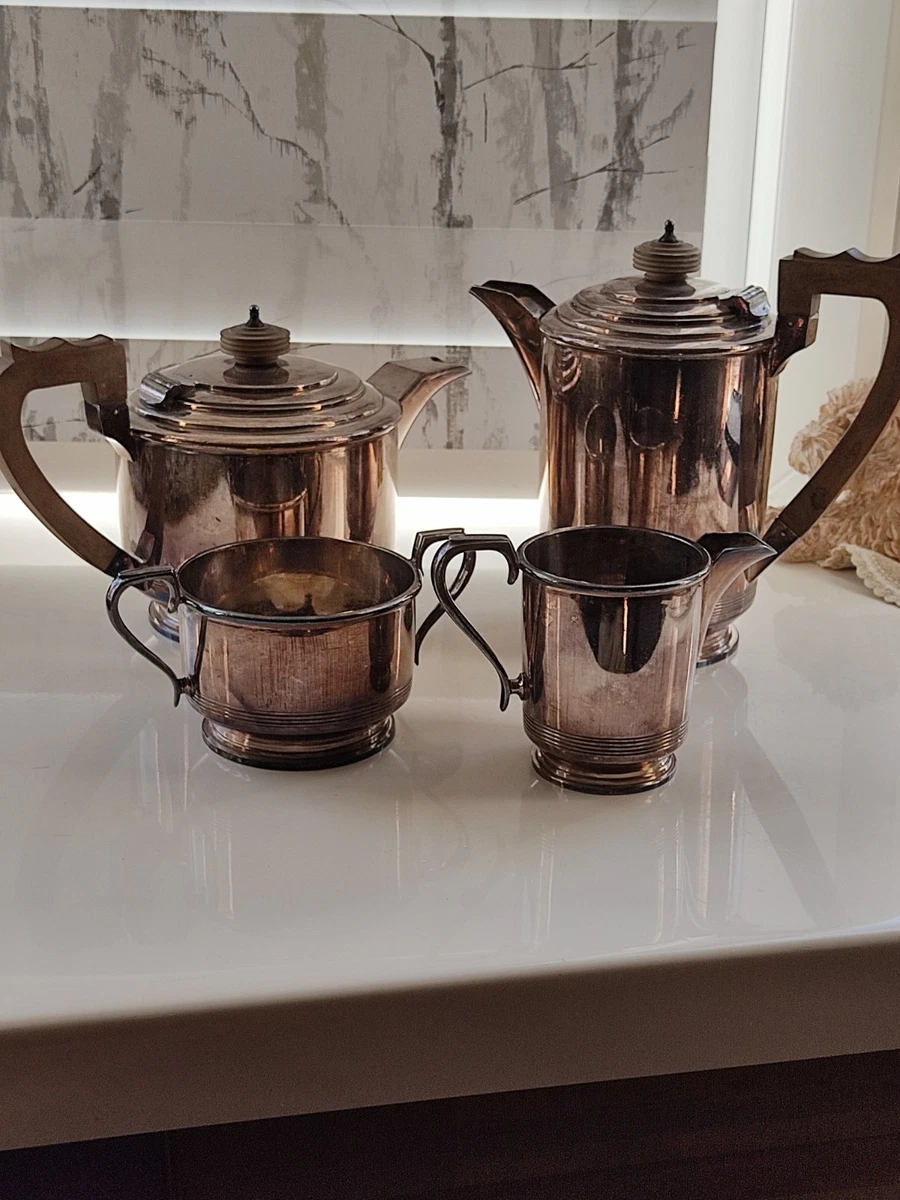 Walker & Hall Art Deco Antique Silver Plate Teapots & Sets for