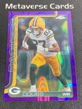 2025 Topps Chrome #106 Romeo Doubs Purple Lava Refractor 43/75 Packers