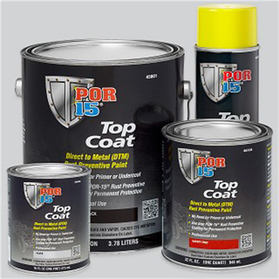 POR-15 INC 46104 Top Coat DTM Paint, 1 qt Can, Safety Red, Liquid, 30 to 60 min 