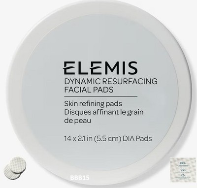 ELEMIS Dynamic Resurfacing Facial Pads,14CT X 2.1IN (5.5CM) DIA PADS NEW