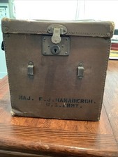 Vintage US Military Army Wooden Carrying Case Box Storage Holder Chest
