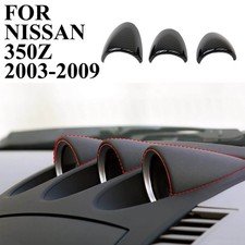 Panel de tablero de instrumentos de consola central estilo fibra de carbono cubierta superior embellecedor para Nissan 350Z