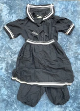 Antique Edwardian Womens Bathing Suit Bloomers 2 Piece Swimsuit 1900's Vintage