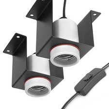 Reptile Ceramic Heat Lamp Holder for Terrariums, Vivariums, Gecko Lizard