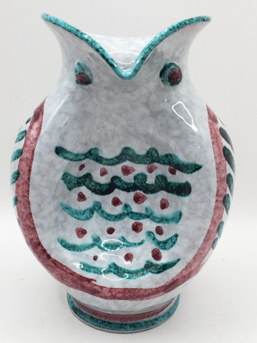 Bitossi Terracotta Owl Italy Ceramic Vintage Figurine Signed an Numbered-Scratch