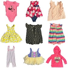 Lot Of 10 Piece Baby Girls Clothes Size 6 Month One Piece, Tops, Dresses Mix