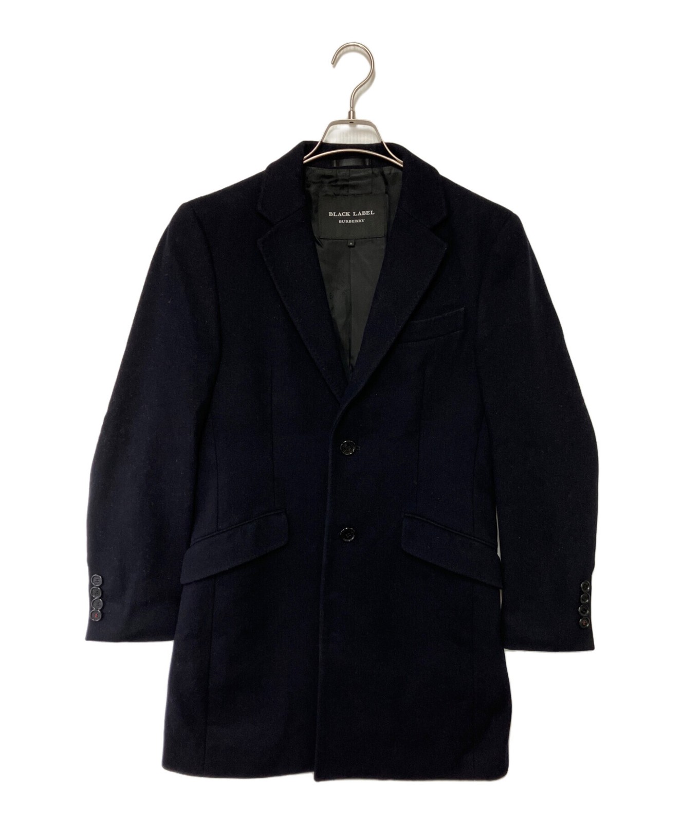 BURBERRY BLACK LABEL Chesterfield Coat M Size Navy D1B51-861-29 From Japan