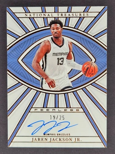 Jaren Jackson Jr Auto /25 JJJ 2022-23 National Treasures NT Peerless Jazz