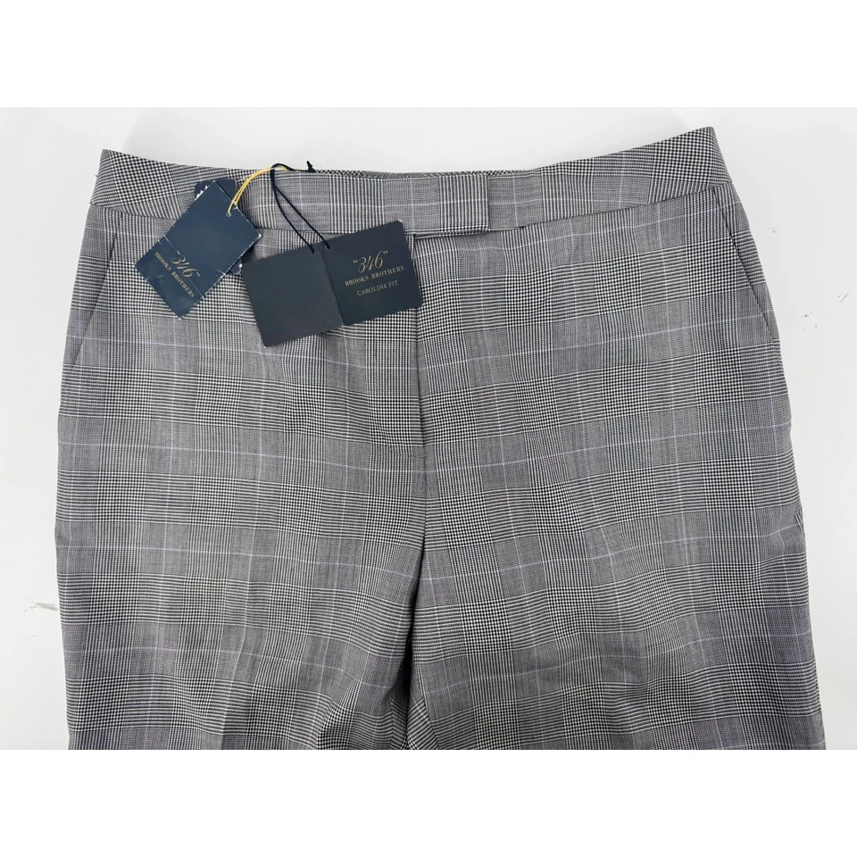 Brooks Brothers 346 Womens Dress Pants Size 12 Caroline Fit Plaid Wool Blend - Image 3 of 4
