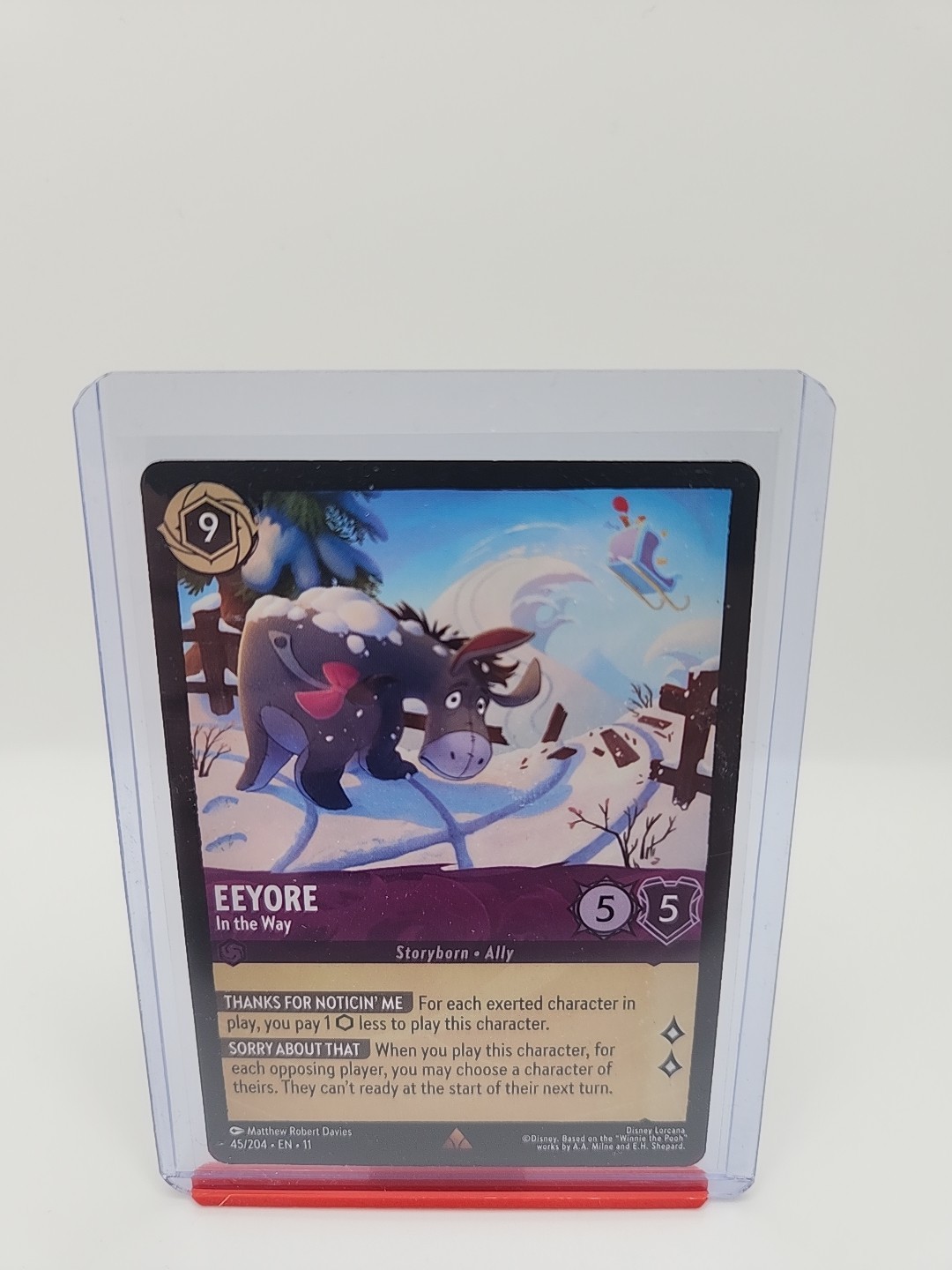 Disney Lorcana Winterspell - Eeyore In the Way #45/204