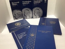Six Whitman Coin Books Albums 9029 9031 9018 9046 9424 9405 Empty