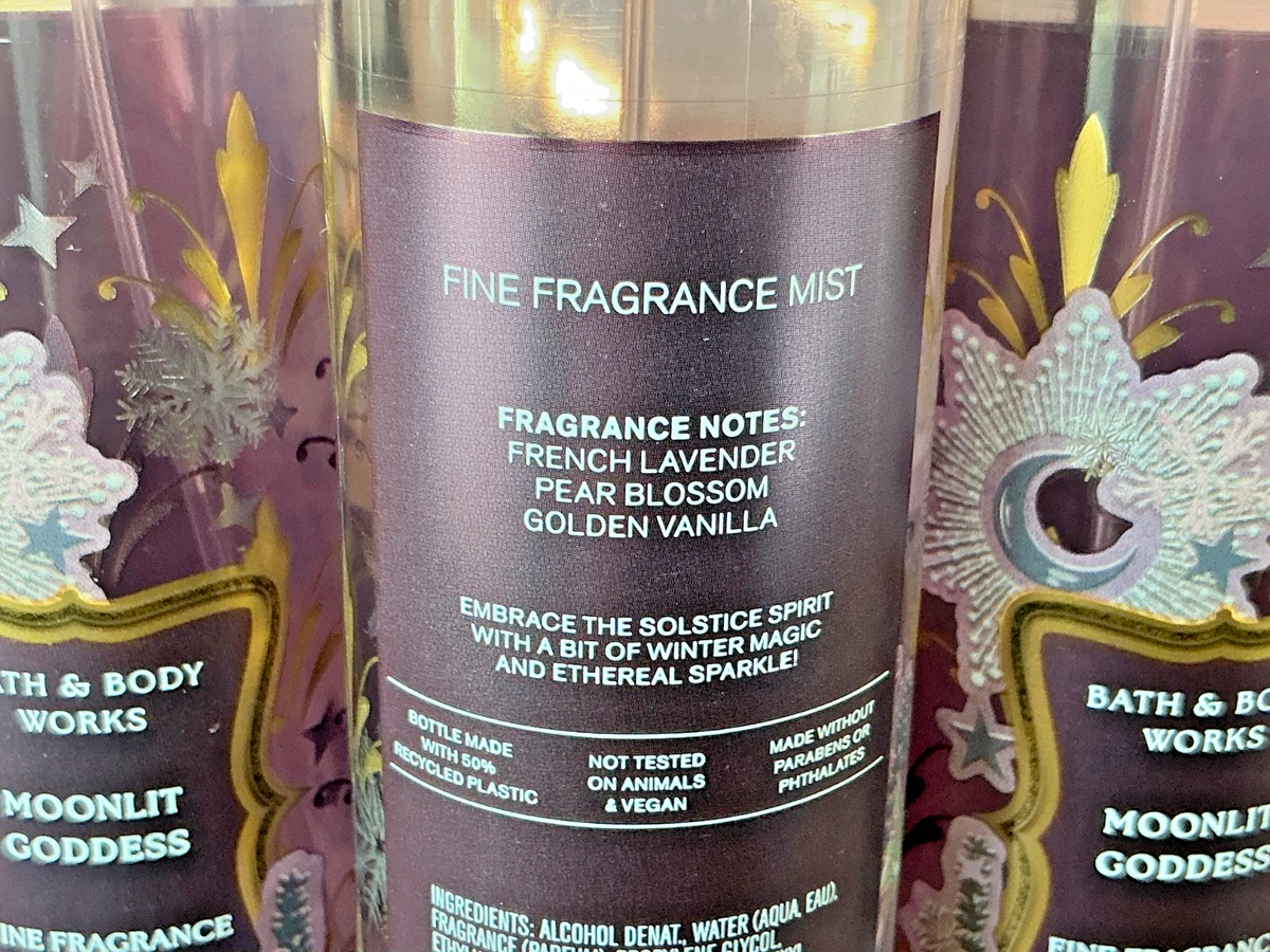 5 (FIVE) MOONLIT GODDESS 8oz Fine Fragrance MIST Bath and & Body