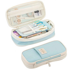 Large Capacity Pencil Case Zipper Pouch School Office Stationery Storage US