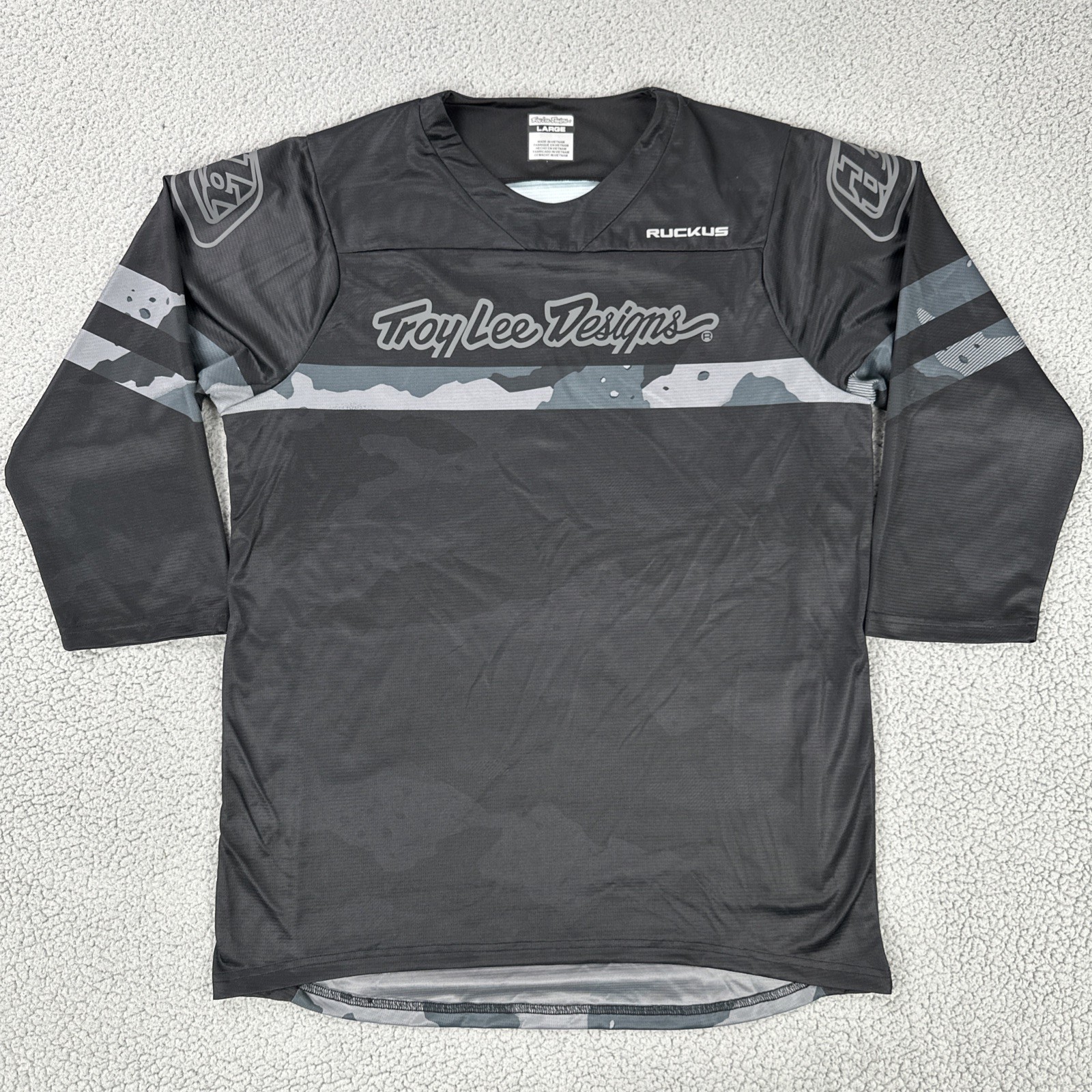 Troy Lee Designs Mountain Bike Jersey Men Large Black Grey C
