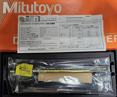Mitutoyo 500-182-30 8" AOS Digimatic Caliper