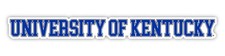 Kentucky Wildcats College Text Vinyl Decal White, Clear and Holo