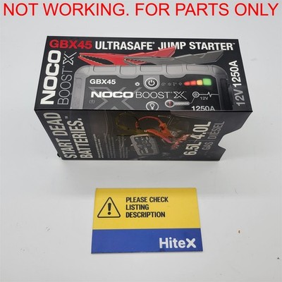 NOCO Boost X GBX45: 1250A UltraSafe Jump Starter   12V [GBX45] -NOT WORKING-