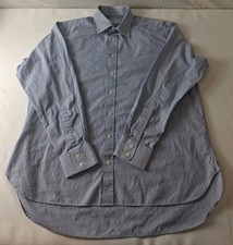 Charles Thrwhitt 17/37 Men's Dress Shirt Blue / White Striped Long Sleeve NICE