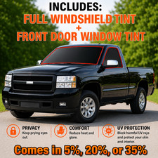 Fits 2007-2013 Chevy Silverado 1500 Front Door Full Windshield Window Tint