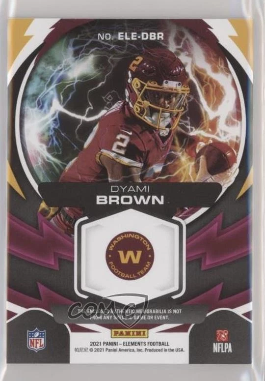2021 Panini Elements Electric Silver /47 Dyami Brown #ELE-DBR Rookie RC - Image 2 of 2
