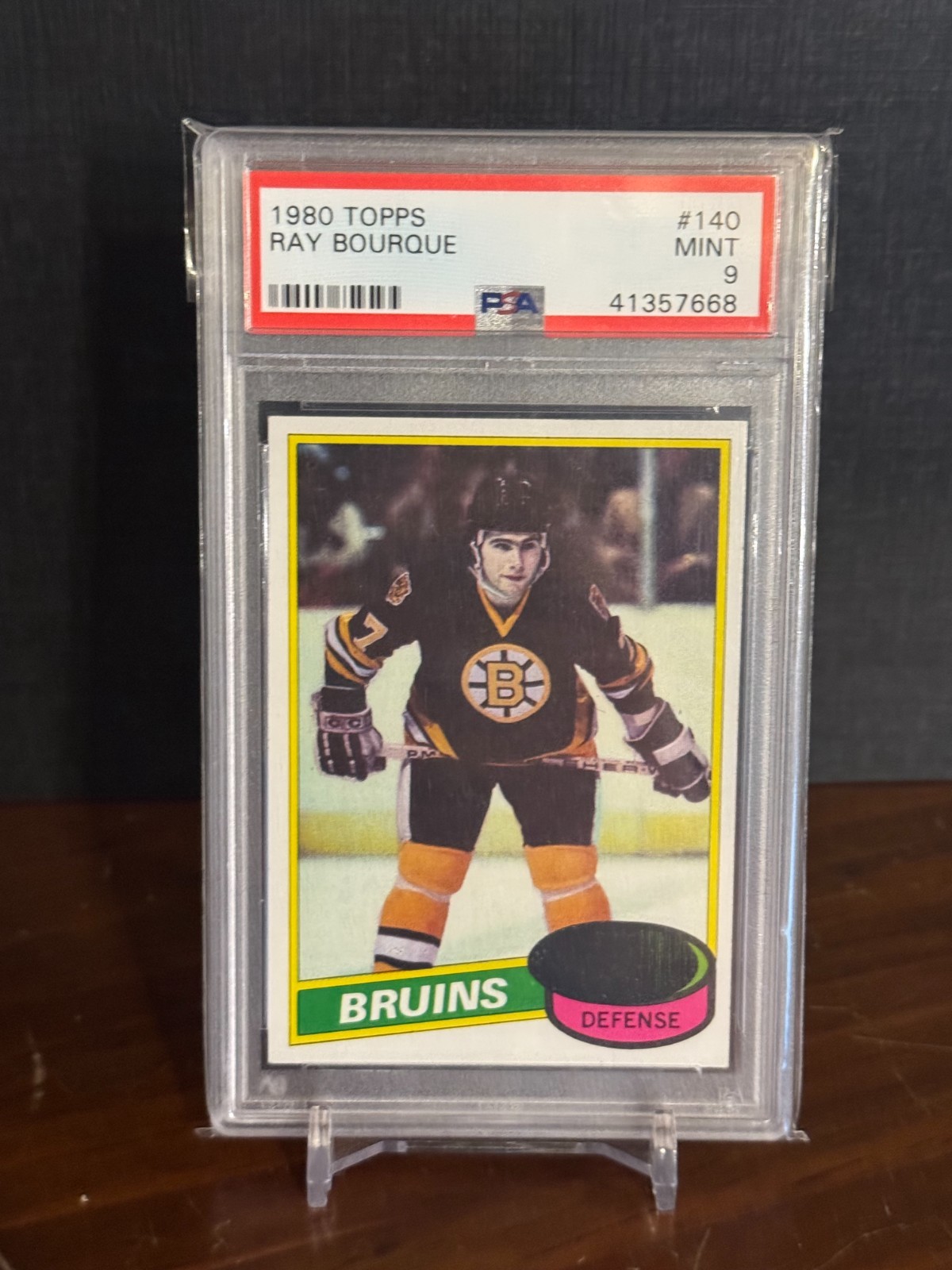 1980 TOPPS #140 RAY BOURQUE RC Rookie PSA 9 MINT! HOF!
