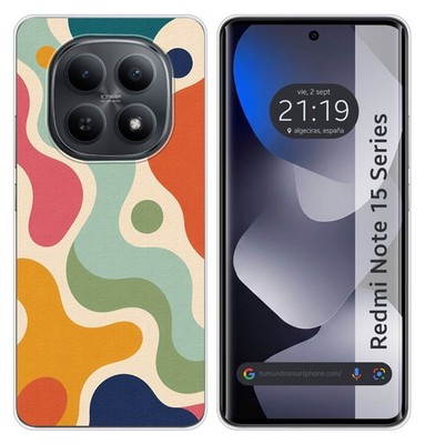 Xiaomi Redmi Note 15 5G Silikonhülle TPU Flexible Multicolor Splash Design 04