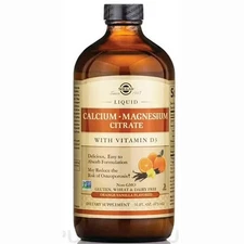 Solgar Calcium Magnesium Citrate Liquid w/Vitamin D3,Orange Vanilla,16flOz