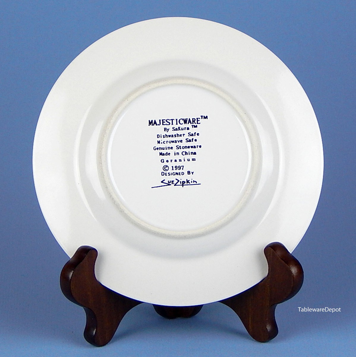 Sakura GERANIUM: Set of 2 Saucers, SUPERB+ Condition! Majesticware