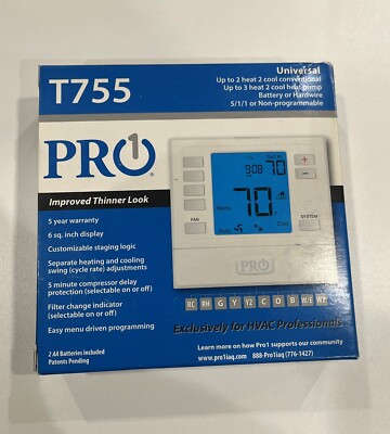 PRO1 T755 Universal Battery or Hardwire 7 Day, 5/1/1 OR Non-Programmable. NEW!!
