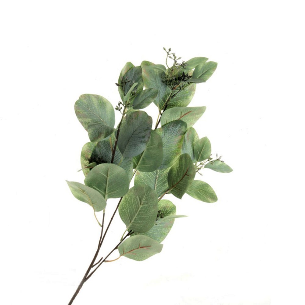 Faux Silk Green Eucalyptus Populus Foliage Branch 84cm/33 Inches