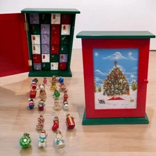 2004 Thomas Pacconi Advent Calendar~22 Blown Glass Mini Christmas Ornaments