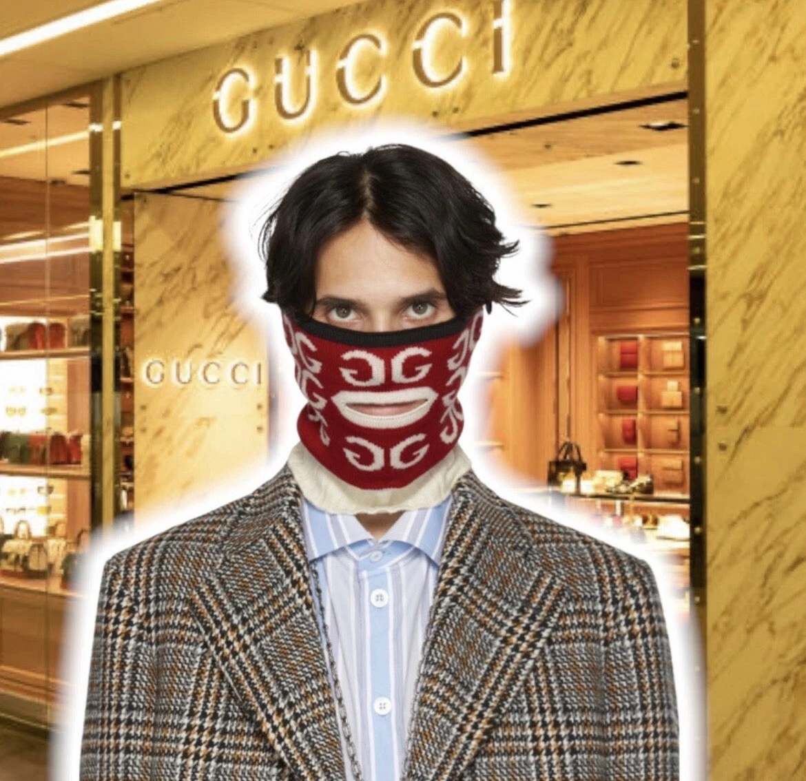 Chauffe cou à ouverture de bouche GuCCi Jacquard