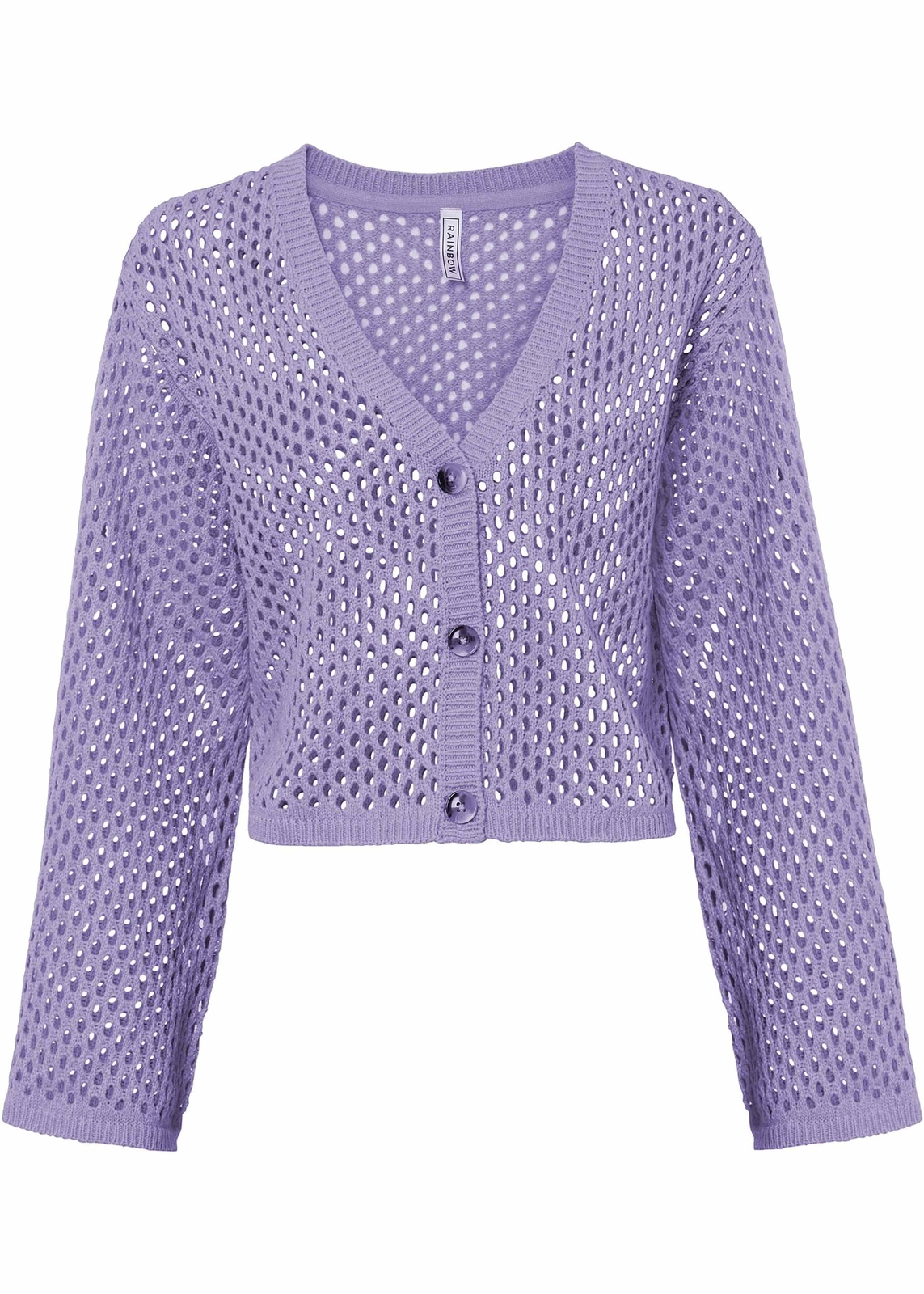Neu Strickjacke Gr. 36/38 Hellviolett Damen Pullover Langarm Sommer-Jacke