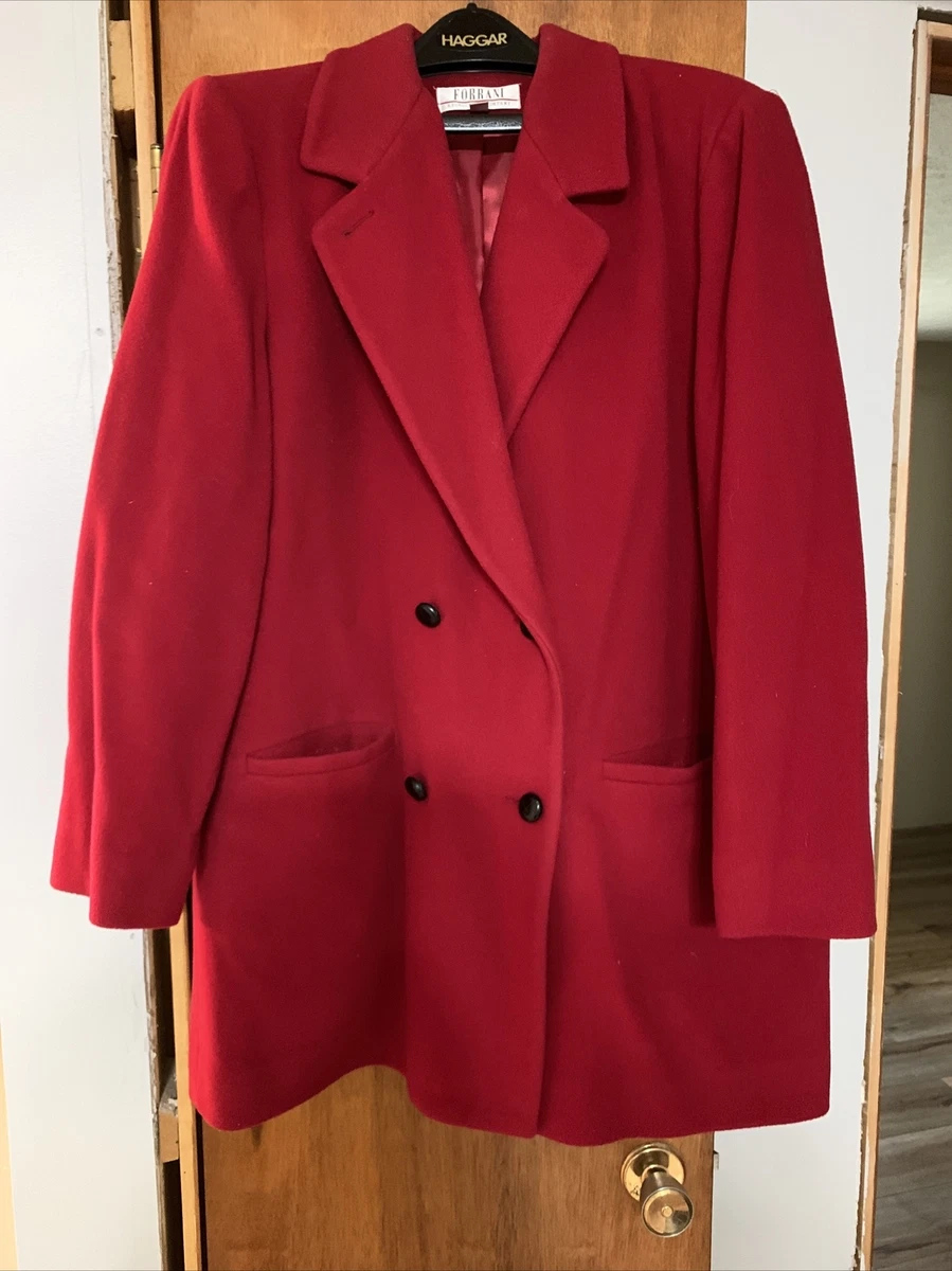 FORECASTER USA GORGEOUS FORRANI WOOL COAT RED Size 16 | eBay